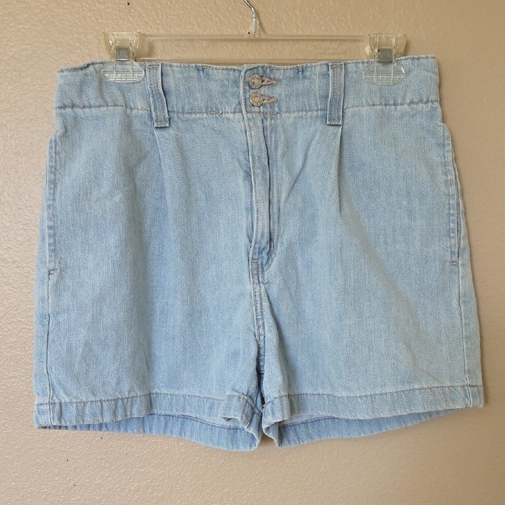 Denizen Levi's Light Wash Loose A-Line Denim Shorts Casual Summer - Size 2